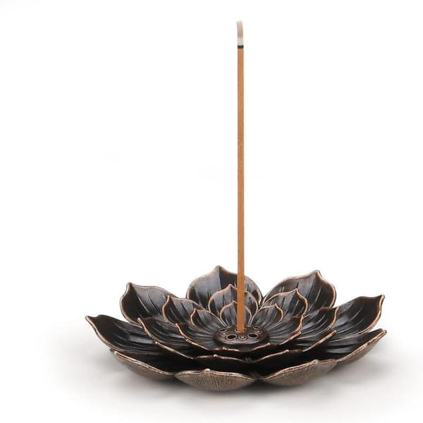 2 stk. Lotus Røgelsesholdere Messing Stick Røgelsesbrænder Kegle Røgelse B