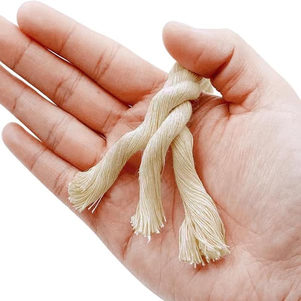 Makramérep, tjockt rep, stort flätat bomullsrep, 8 mm x 20 m beige
