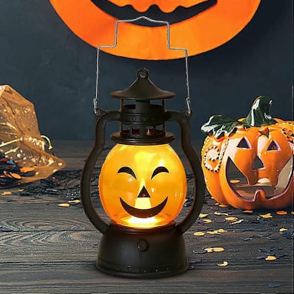 Halloween gresskarlykt - Retro gresskarlykt - Håndholdt gresskarlykt, LED-lys B