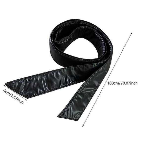 [LCS] Vinterforet dunjakke til kvinder Erstatningsbælte Girdle Dame 180cm taljebånd Glossy Black