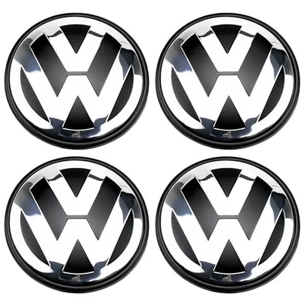 4-pack Volkswagen Navkapslar – Hjulnavemblem 56mm Silver Silver