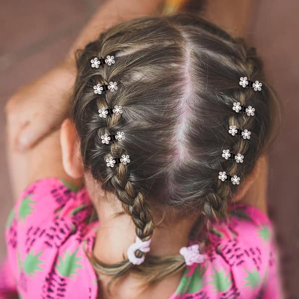 84 Mini Hårklipp med Anti-Slip Grip, Glitter Claw Clips
