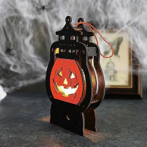 Lille LED Halloween græskarlygte til kostumetilbehør og boligindretning