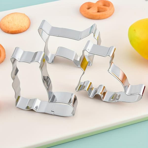 5 stk. rustfri julekageforme, kompatible til peberkager og sukker - DIY bageforme med poteaftryk, træ, stjerne, cirkel 5pcs/Set