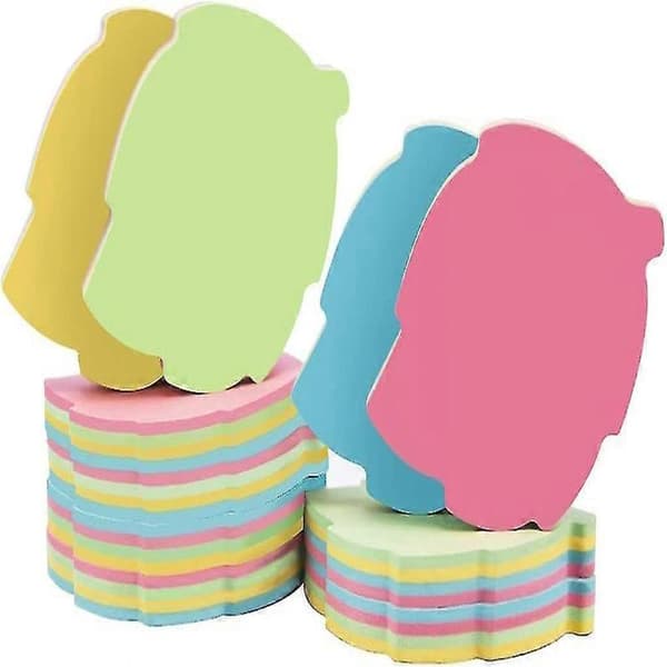 1000 Ark Blandede 4 Farver Sticky Memo Post Memo Note Tape Selvklæbende Noter Leaf