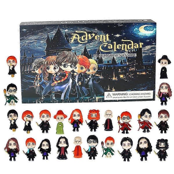 Jul 24 dagar digital nedräkning blindlåda leksak Harry Potter set present adventskalender A