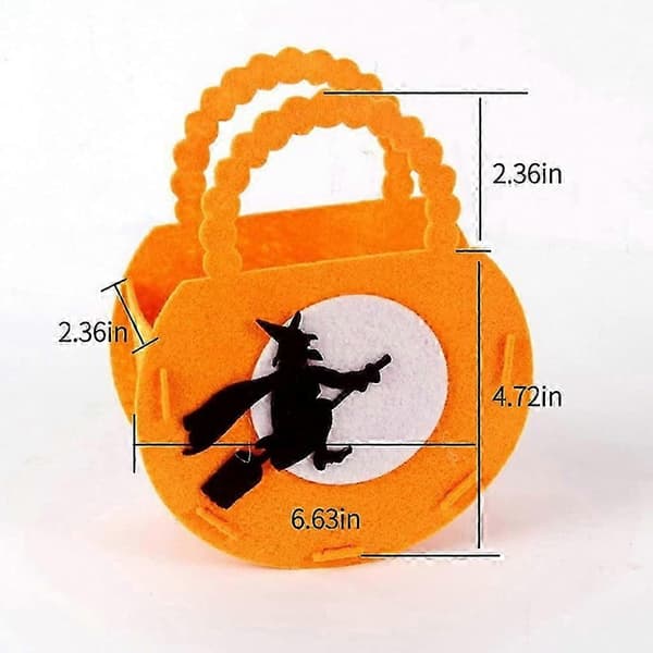 Halloween Filt Hink Godispåse Kakpåse Barn Pumpa Godispåse Korg