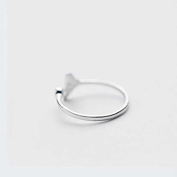 925 Sterlingsilver Solid Ring Utsökt Valstjärtsring Slät Bandring Justerbar