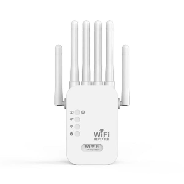 5G + 2.4G 1200Mbps Trådløs WiFi Repeater Dobbelt Antenne Signalforstærker Lang Rækkevidde Extender.