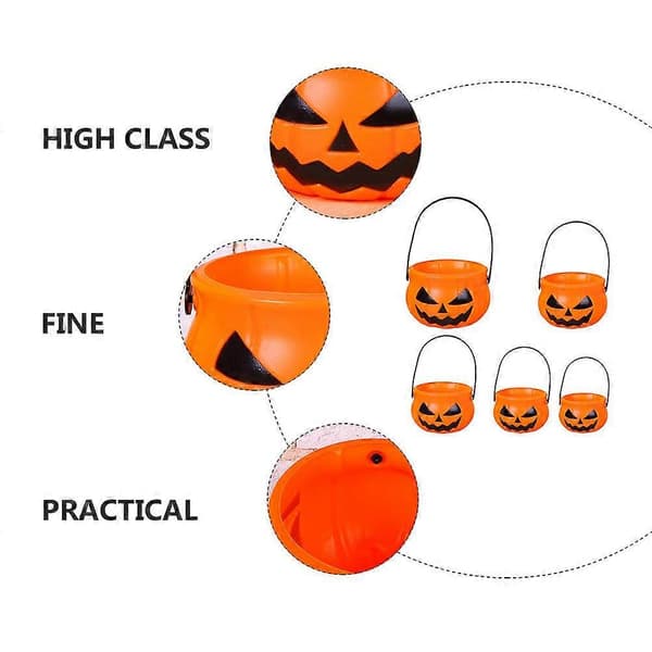 Kreative Halloween-gresskarbøtter til festivaldekorasjon, 10 stk.