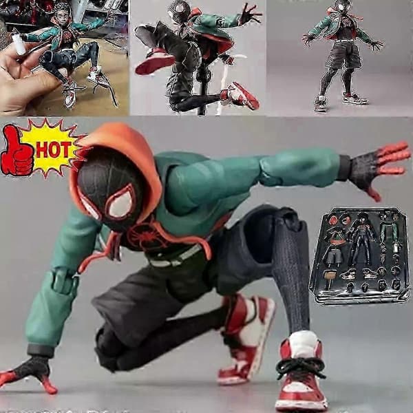 Spiderman Miles Morales PVC Actionfigur Legetøj Across the Spider-Verse Samling