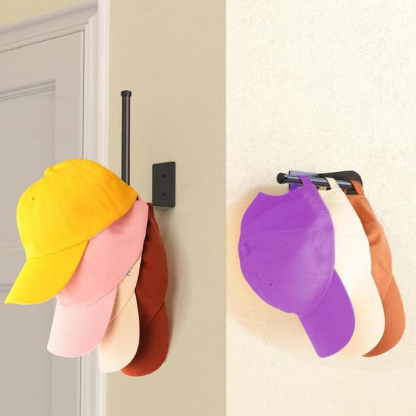 2 kpl hattutelineitä baseball-lippiksille, musta 15 cm