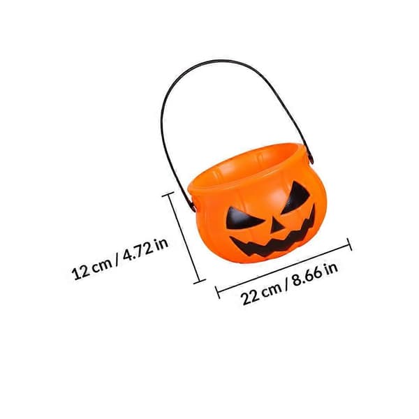 Halloween slikspand græskarspand til dekoration 5-stk. sæt