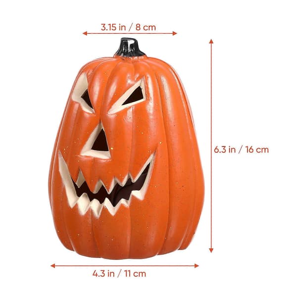 Halloween gresskarlampe LED lysende gresskarlykt Jack-o'-lantern figur for Halloween-festdekorasjon