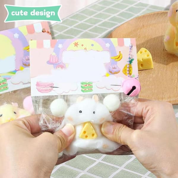 2 st Squishy Hamster, Mjuka Hamster Stressbollar, Fidget Squeeze Leksaker Hamster för Barn & Vuxna Squishies Squeeze Sensoriska Leksaker