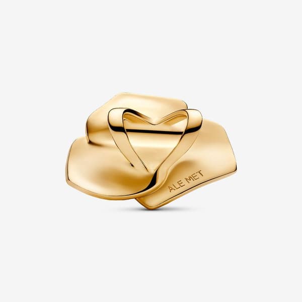 Pandora - Rose in Bloom Stor Charm - 14k gullbelegg