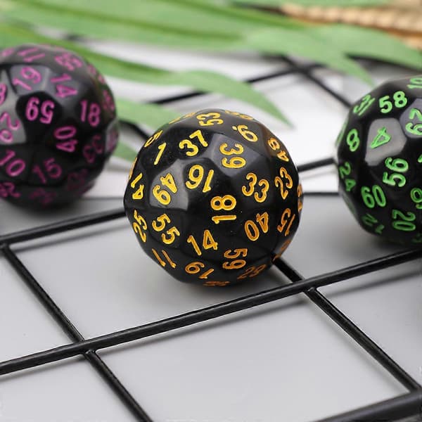 6st 60-sidiga D60 polyedriska tärningar för kasino RPG MTG Party brädspel Multicolor