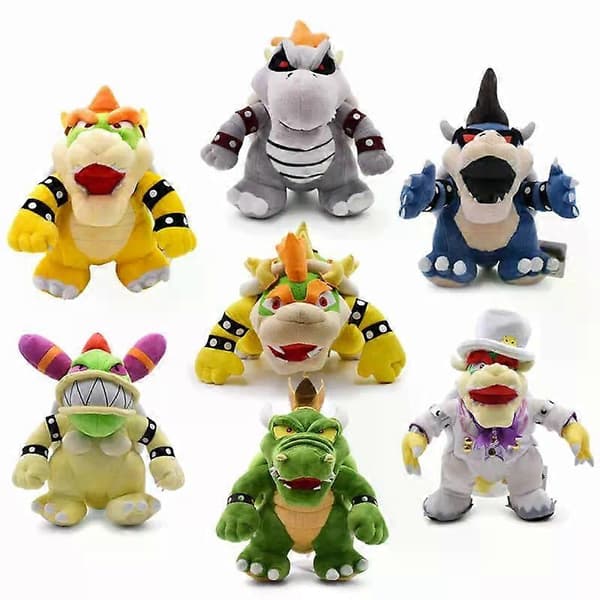 Super Mario Bros Dark Bowser, King Koopa, Dry Bones Pehmolelu Syntymäpäivälahja E