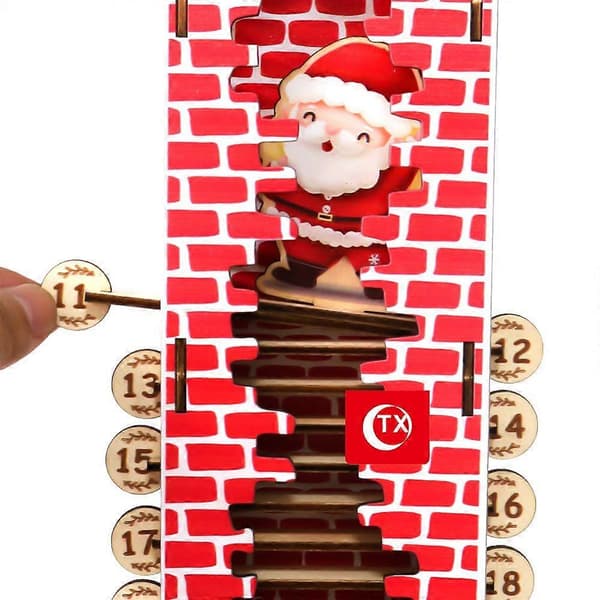 Julekalender Blind Box - Akrylpynt - Træ Julemand Skorsten - Ingen TXAD767