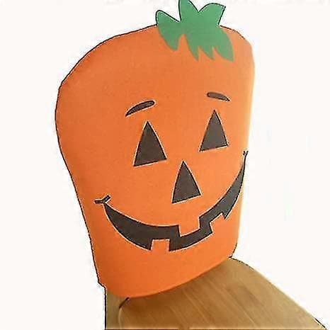 2 stk. Halloween græskar stolebetræk til ryglæn Halloween boligdekoration pynt Yi