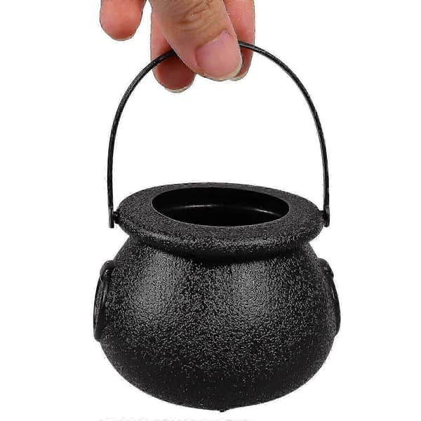 Halloween slikholder minibøtter til opbevaring 5 stk. sort