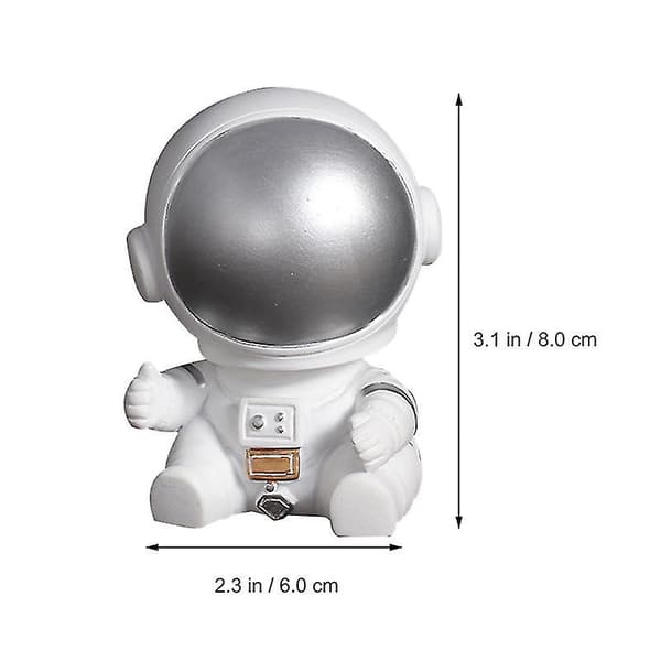 1 stk. ristende hode Mini romfarerstatue