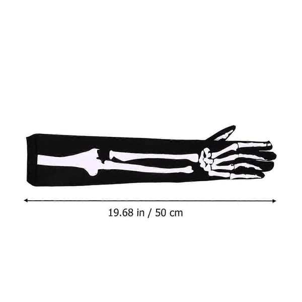1 set Halloween-tyllkjol huvudbonad handskar flickkläder dödskalletema kostymer
