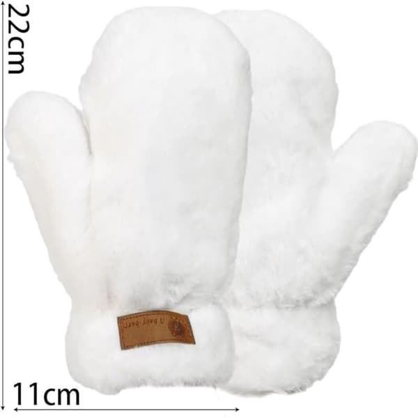 Vinter Tjock Plysch Mjuka Handskar med Full Finger för Kvinnor Varma Köldskydd Sammet Foder Vantar
