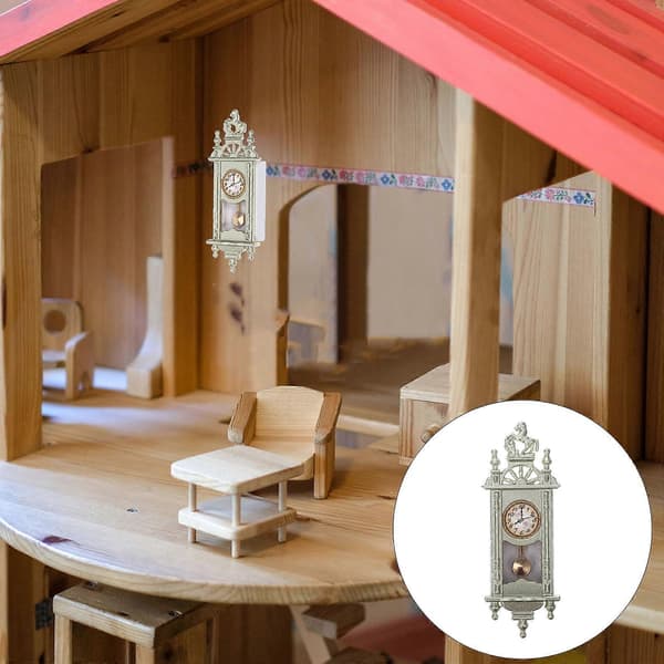 Mini Pendelklokke for Dukkehusdekorasjon 2 stk Retro Mini Huspynt
