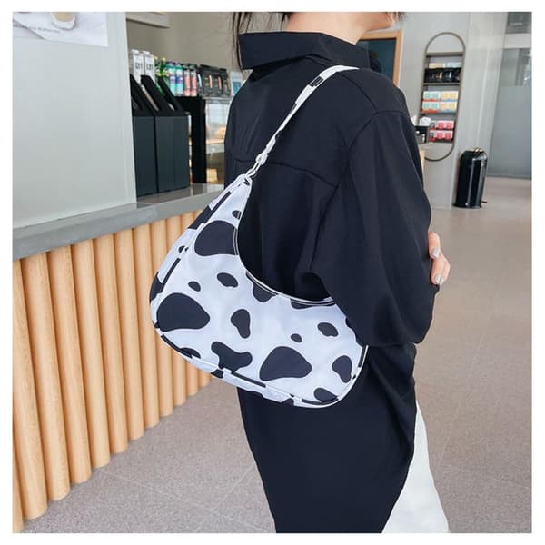 ##/Skuldertaske, moderigtig armhule taske, ko mønster##/