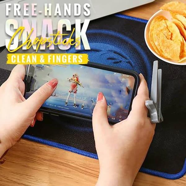 Frie hender Snacks Spisepinner Finger Spisepinner Lat Assistent Snacks Spisepinner for Barn Voksne Gray