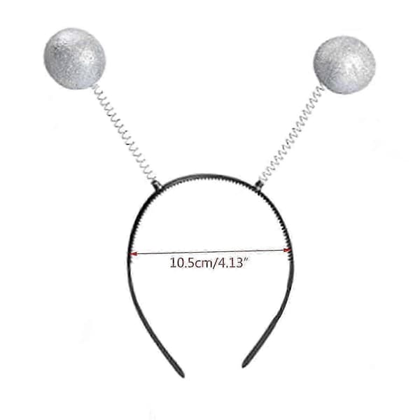 Space Martian-hodebånd med antenne, metallisk alien-hodebånd for Halloween-cosplay