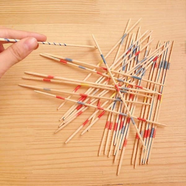 Baby Pædagogisk Træ Traditionel Mikado Spil Saml Pinde Med Æske Spil