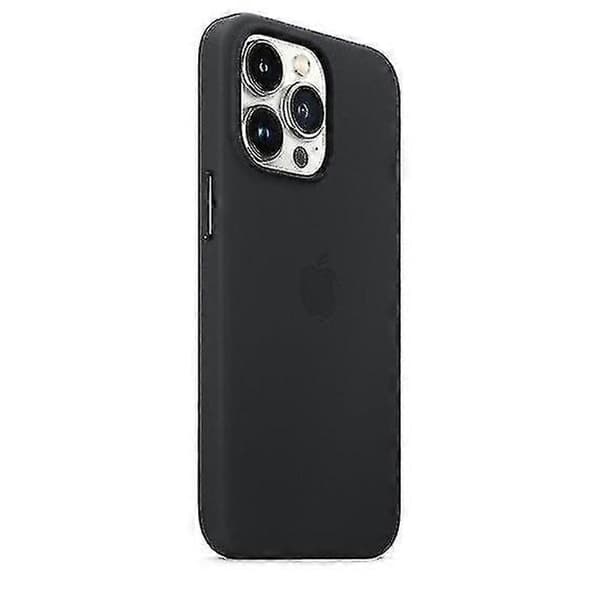 Lærfutteral Kompatibelt med iPhone 13 Pro Lærfutteral med Magsafe - Perfekt Midnattsvart_tfrf Midnight Black
