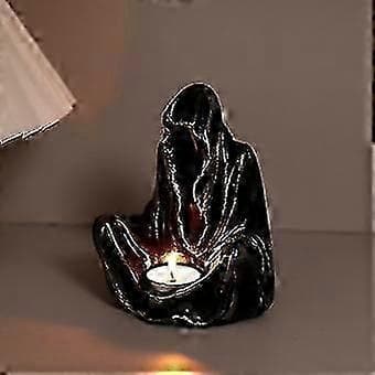 Skummel gotisk spøkelseslysestake Halloween grøssende telysholder