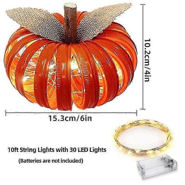 Gresskarlykt Jack-o'-lantern dekorasjon kreativ høst Halloween lysende gresskar gold
