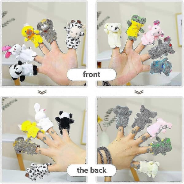 10-pack djurfingerdockor för barn, presenter till babyshower och födelsedagsfester