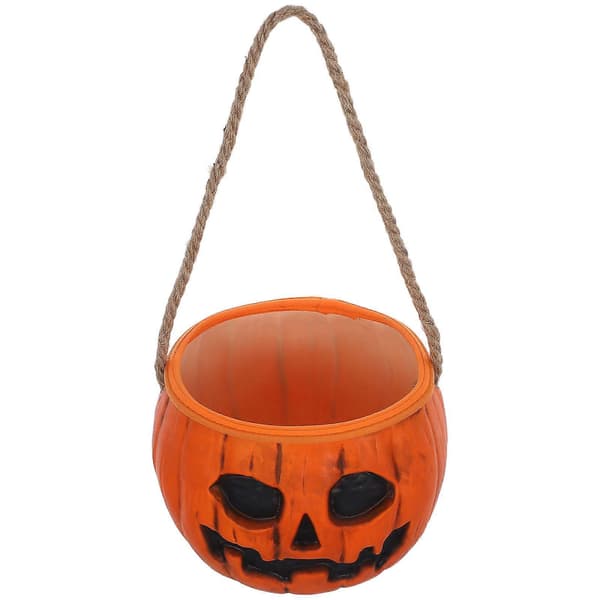 Halloween-pumpakorg, bärbar lysande pumpahink