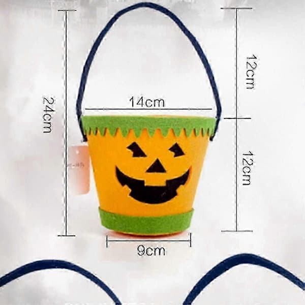 Lasten Halloween-kangaskassi lepakkoaiheella, karkki tai kepponen -kassi