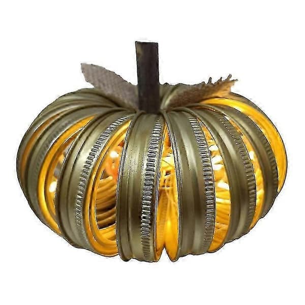 Gresskarlykt Jack-o'-lantern dekorasjon kreativ høst Halloween lysende gresskar gold