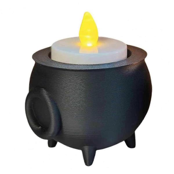 Kjele telysholder Halloween skummel heksekrukke lysestake B