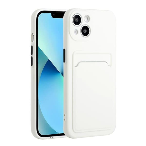 iPhone 13 Deksel med Kortlomme Hvit 30