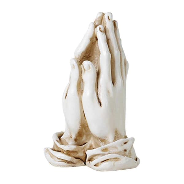 Bedende Hænder Figur Skrivebords Ornament Kunstnerisk Hånd Gestus Statue Skulptur Model Til Stue Beige