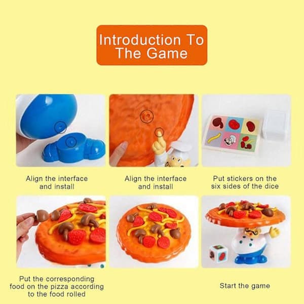 Topple Pizza Stableleke Brettspill Balanser Pizza Spill Stabling for 2-4 Spillere