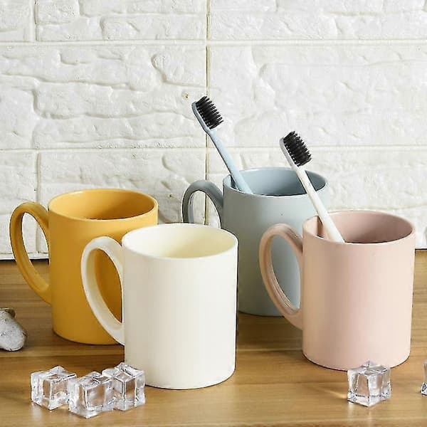 Sett med 4 kaffekrus, kaffekopper i plast (FMY)