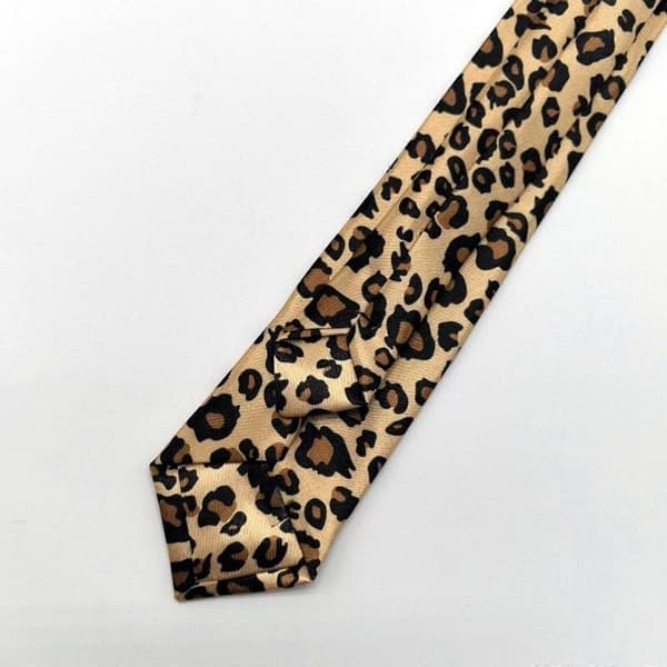 Klassisk leoparddesign slips til mænd og kvinder polyester langt slips til formelle begivenheder, fester og hverdags kontorbrug Style 5