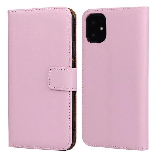 Lærfutteral for iPhone 12, Apple 13 lite saueskinnsmønstret flip-futteral, XS kortfutteral, lommebokfutteral, XR beskyttelsesfutteral Rosa iPhone