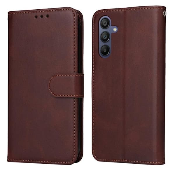 Samsung Galaxy A17 A26 A16 5G Etui med Lædertekstur Brun