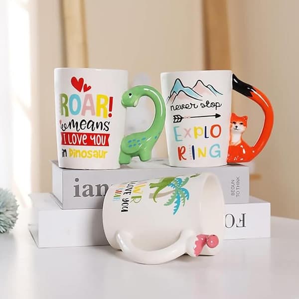 3D Revekaffe Kopp, Søte Revegaver til Kvinner Damer Jenter Venner Nyhet Bursdagsgave, 420ml (Rev)