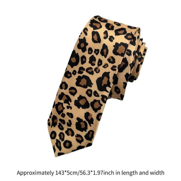 Klassisk leoparddesign slips til mænd og kvinder polyester langt slips til formelle begivenheder, fester og hverdags kontorbrug Style 4